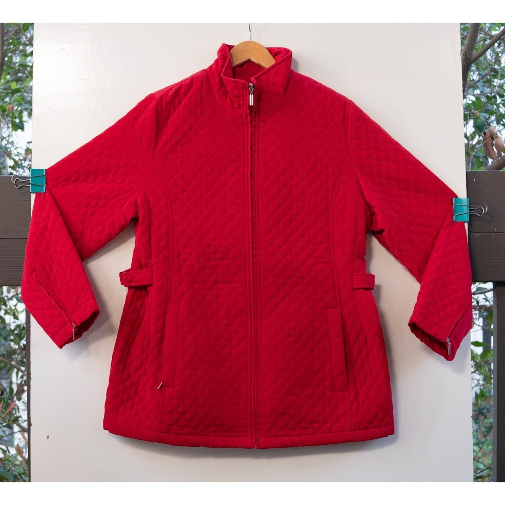 Avenue‎ Women's Quilted Jacket Red Size 14 / 16 - XL